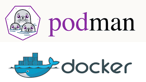 Docker and Podman logo